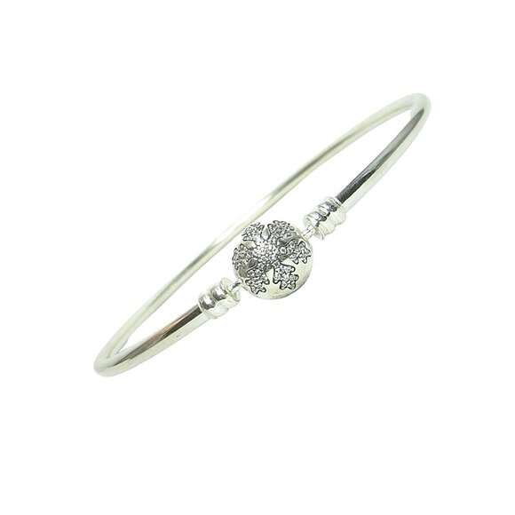 Pandora Bangle Charm Bracelet Unique As You Are Sterling Silver 7.5"  590740CZ - Picture 4 of 6